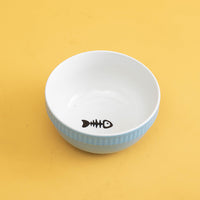 Blue Fishbone Planet Bowl