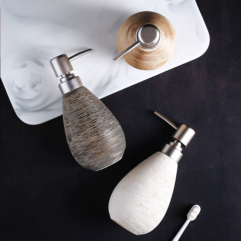 Ceramic Bathroom Bottles – Shower Gel & Lotion Dispensers