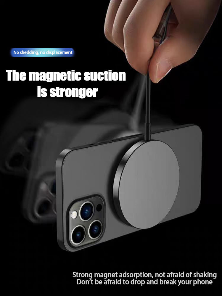 15W Magnetic Wireless Charger – MagSafe-Compatible Qi Fast Charge for iPhone 12–16