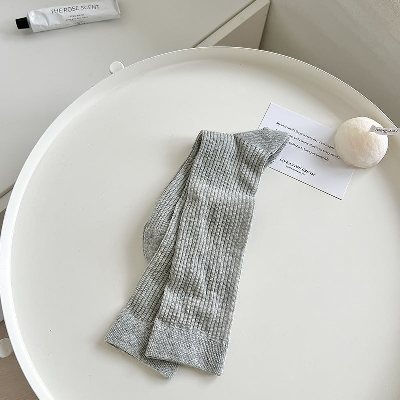 Seamless Tube Combed Cotton Striped Bunching Socks