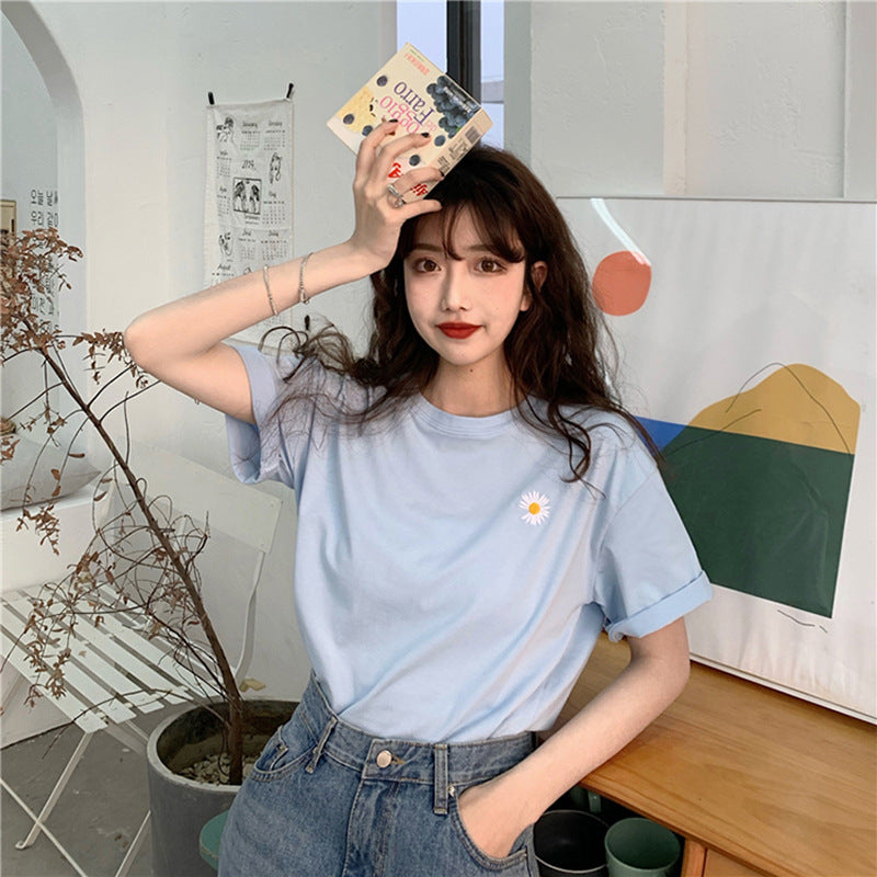 Embroidered Short-sleeved T-shirt