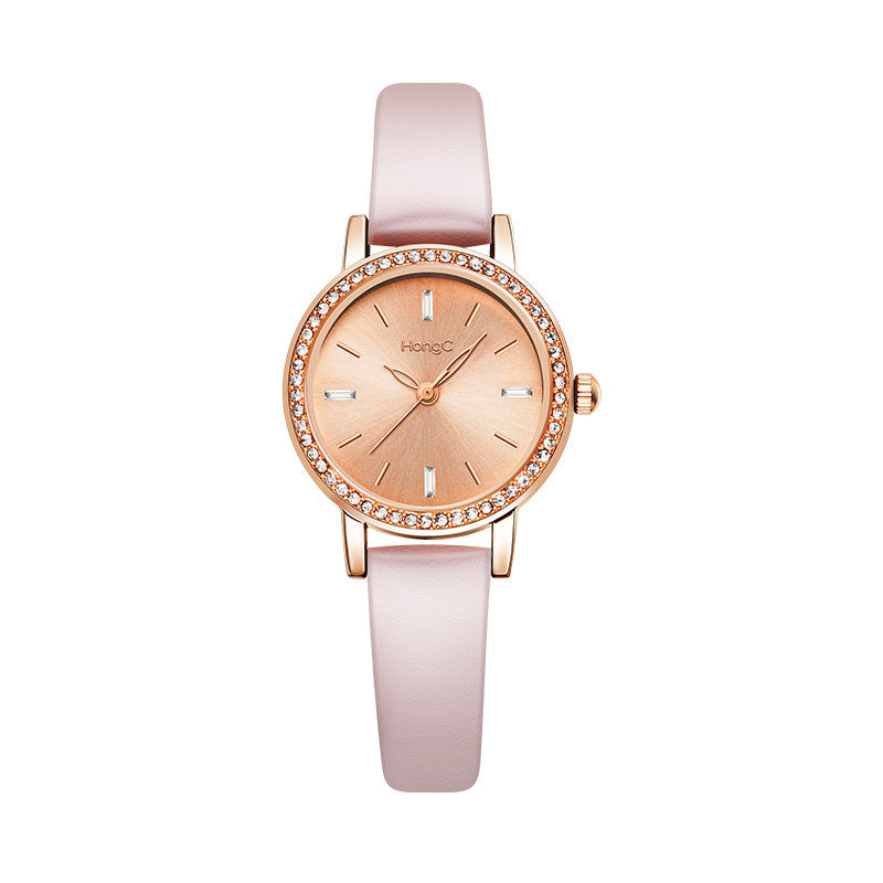 Women’s Fashion Diamond Quartz Watch with World Time