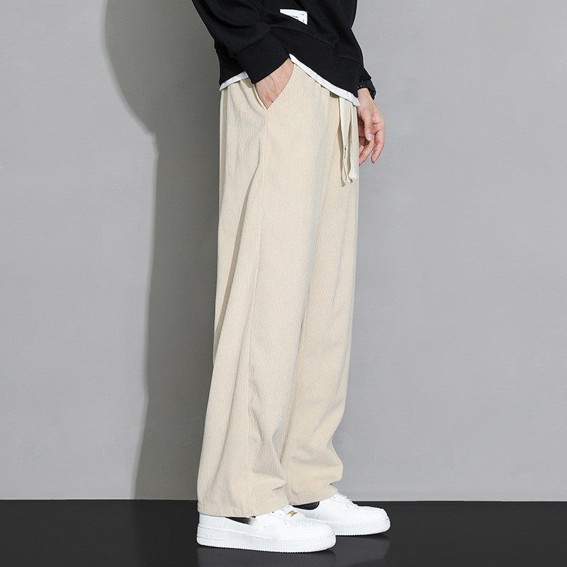 Men’s Loose Wide-Leg Straight Casual Pants