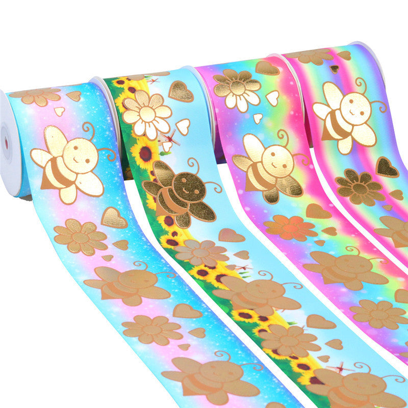 Bronzing Printed Rib Ribbon – Sewing & Clothing Accessories