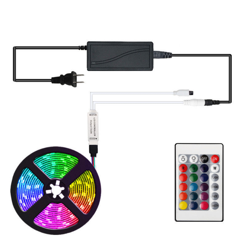 5050 RGB LED Strip Light Set with 24 Key Remote