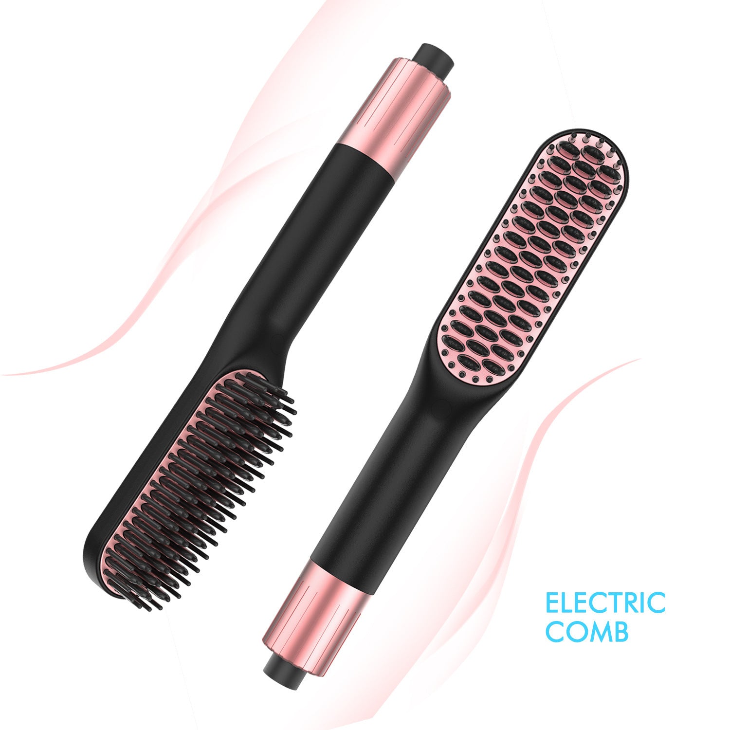 Men’s Mini Straight Hair Comb – Portable Electric Hair Styling Brush