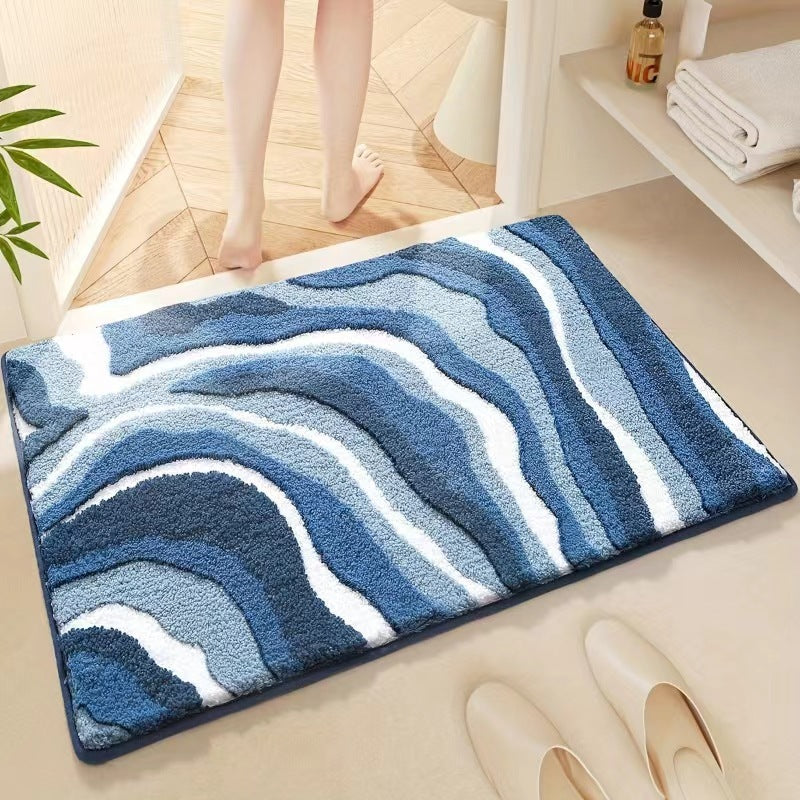 Bathroom Non-Slip Decorative Floor Mat – Cashmere-Like Absorbent and Stain-Resistant Carpet for Bathrooms