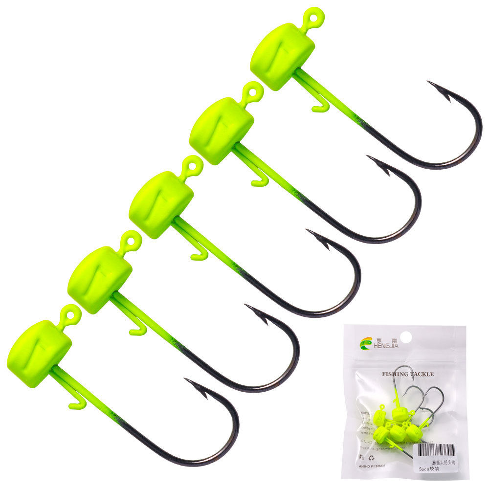Mushroom-shaped Haircut Fishhook Jig Hook Suit Accessories
