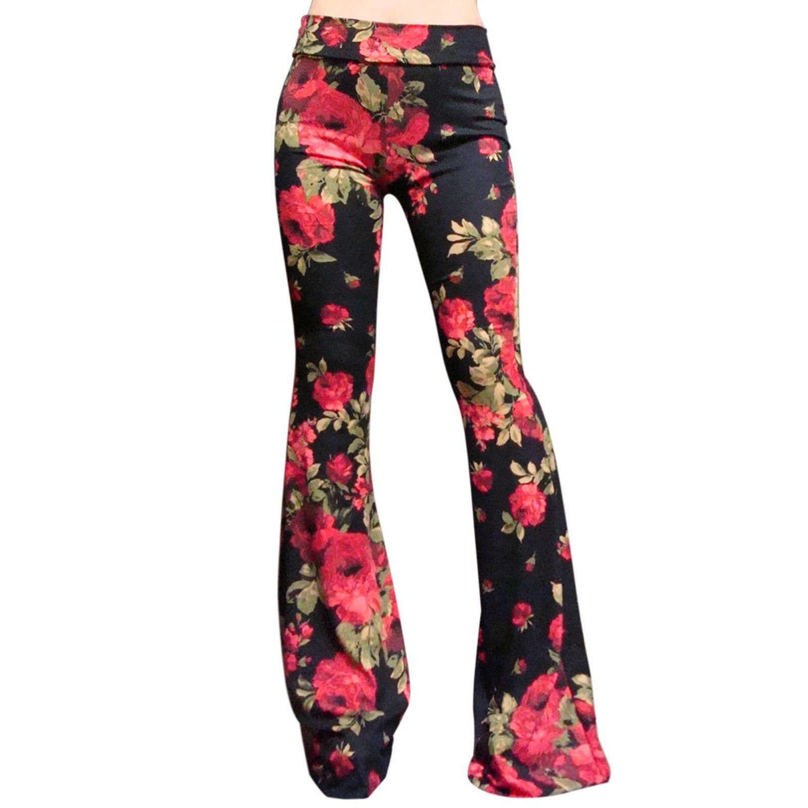Women’s Yoga Flare Pants – High-Waist Wide-Leg Bell-Bottoms, Soft Stretch