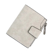 Generic Women's Vegan Leather Small Zipper Wallet (Grey)