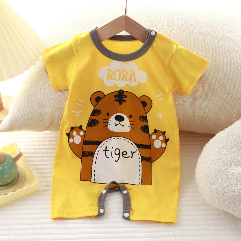 Cute Cartoon Print Onesies Newborn High Quality Fabric