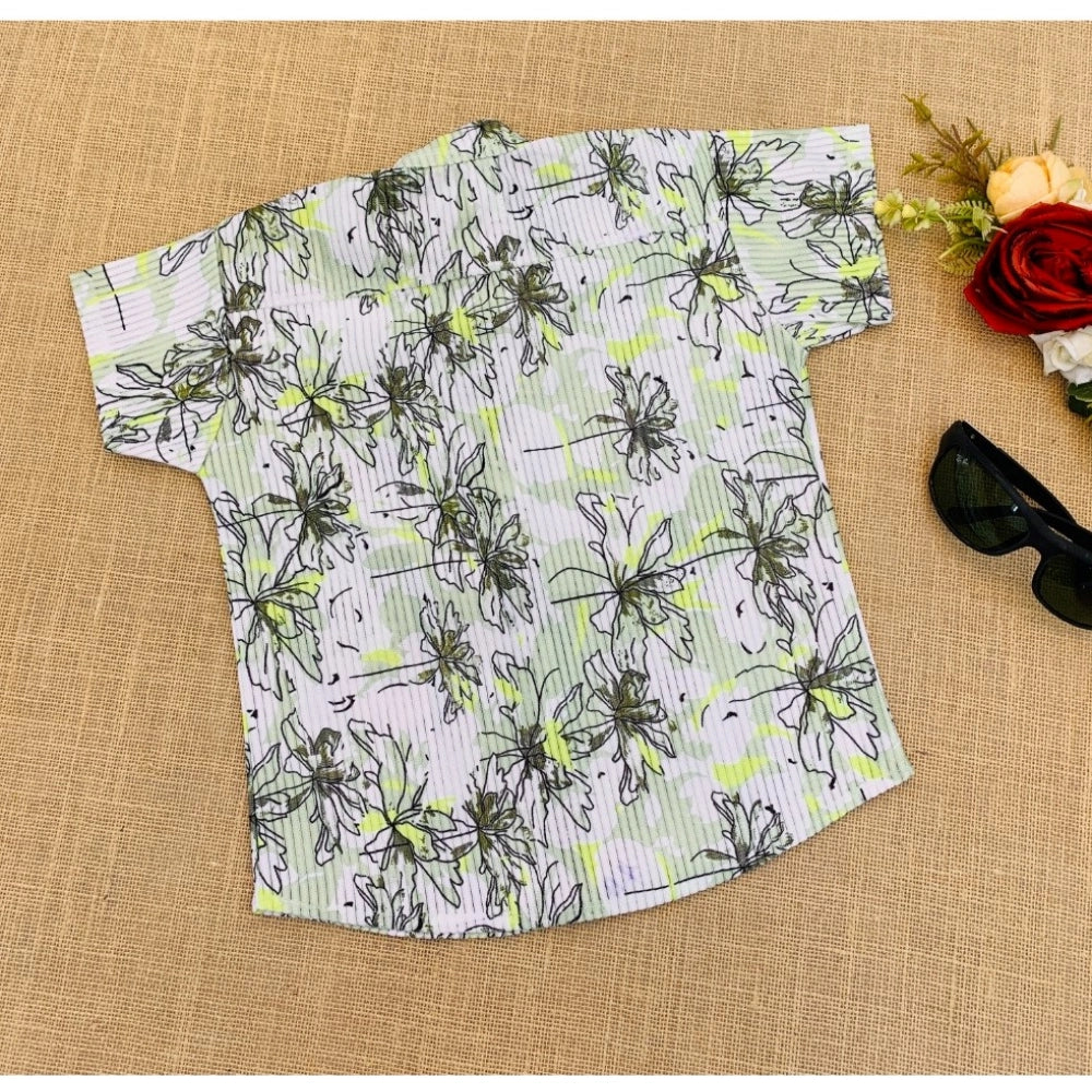 Generic Boy's Cotton Blend Printed Short Sleeve Shirt and Shorts Set (MultiColor)