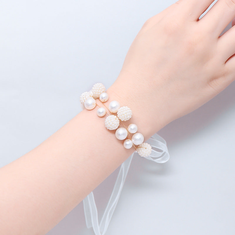 Korean Style Super Fairy Sisters Children’s Hand Flower – Beautiful Bride Wedding Sen Bracelet