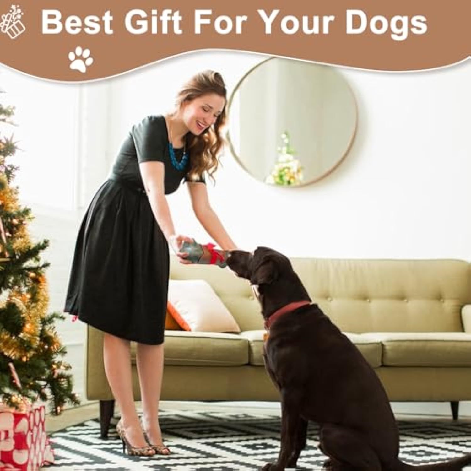 Durable Large Bacon-Flavored Indestructible Dog Toy for Aggressive Chewers