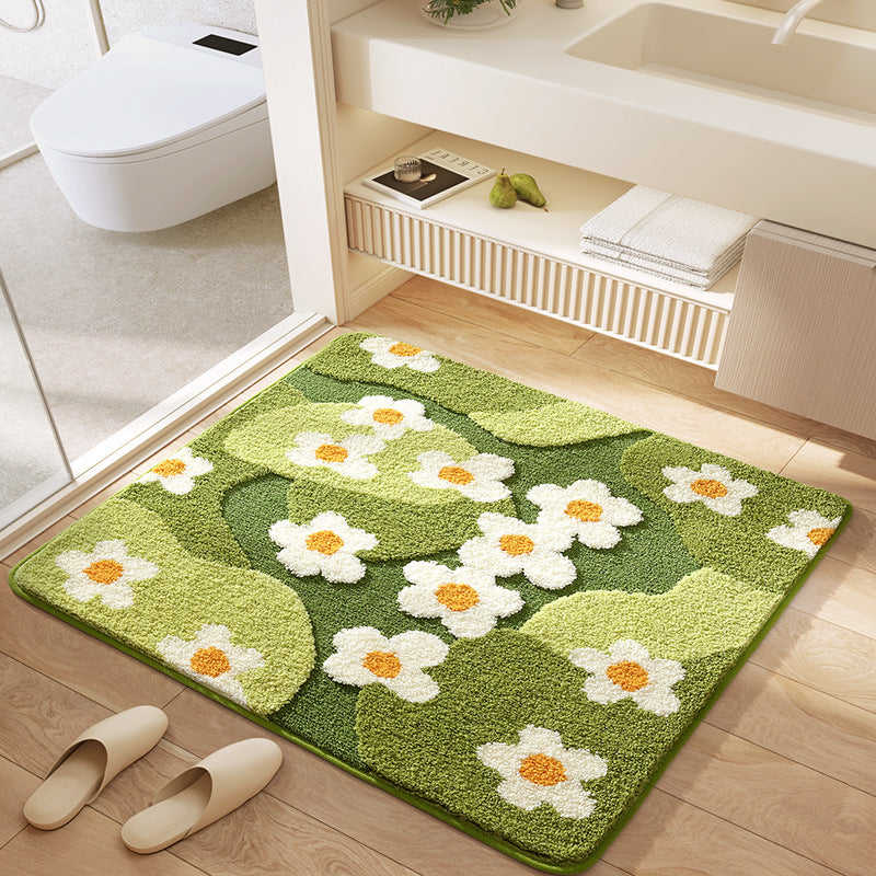 Square Bath Mat – Super Absorbent, Non-Slip Bathroom Floor Rug
