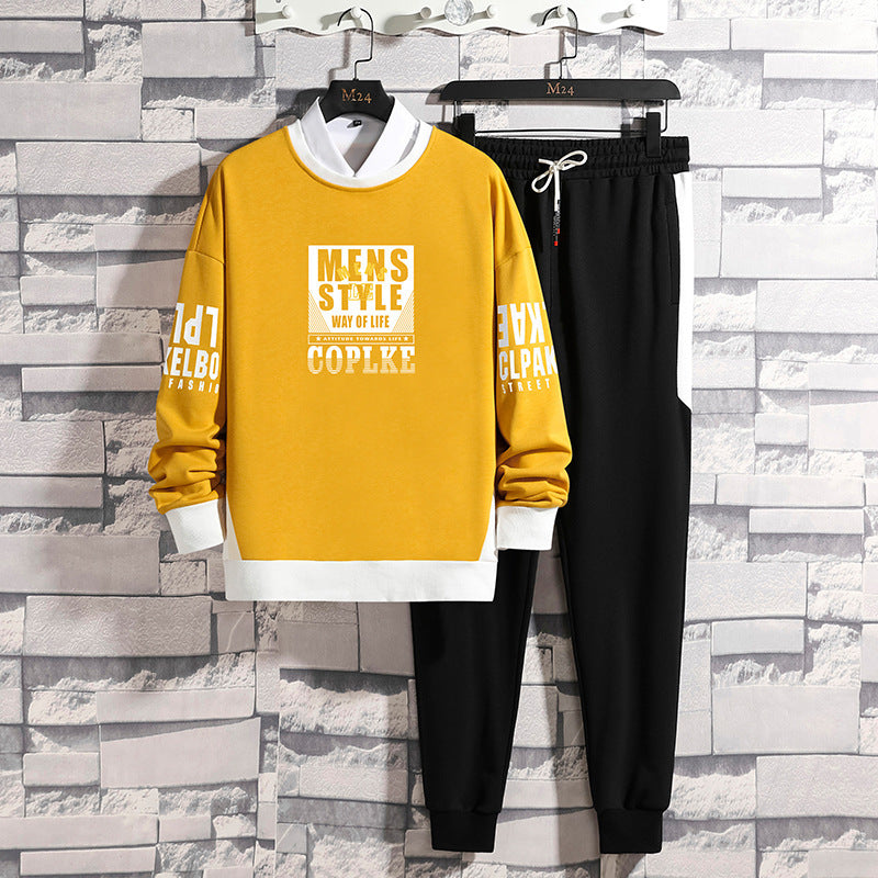 Unisex Regular Fit Casual Solid Sportswear Set Polyester