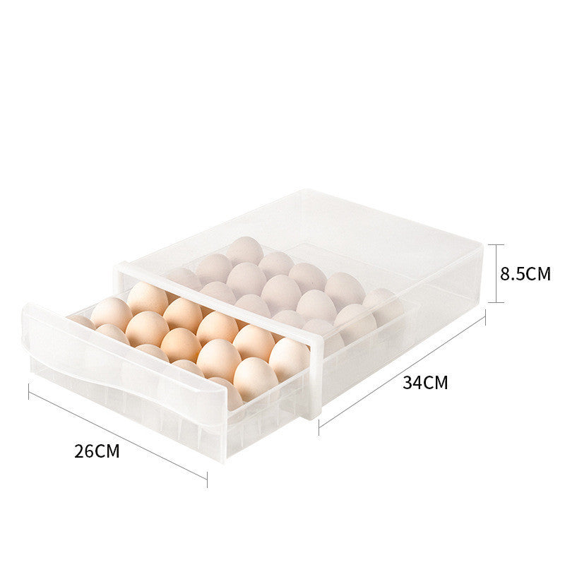 Egg Storage Box with Lid – Stackable Refrigerator Organizer