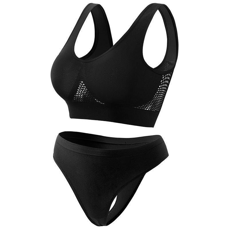 Women’s Seamless Push-Up Sports Bra and Briefs 2-Piece Set
