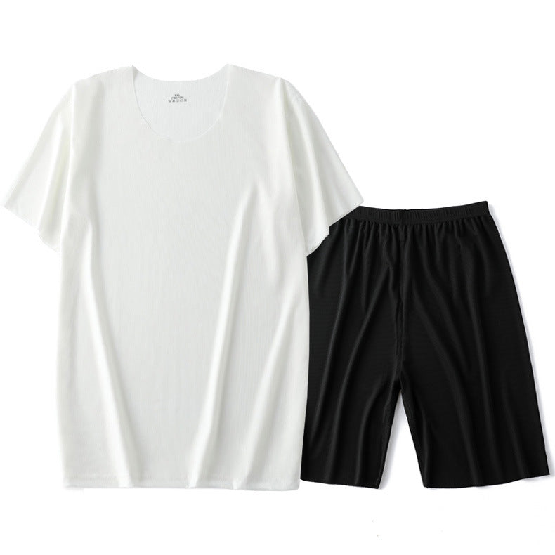 Home Wear Short Sleeve Shorts Suit Pajamas