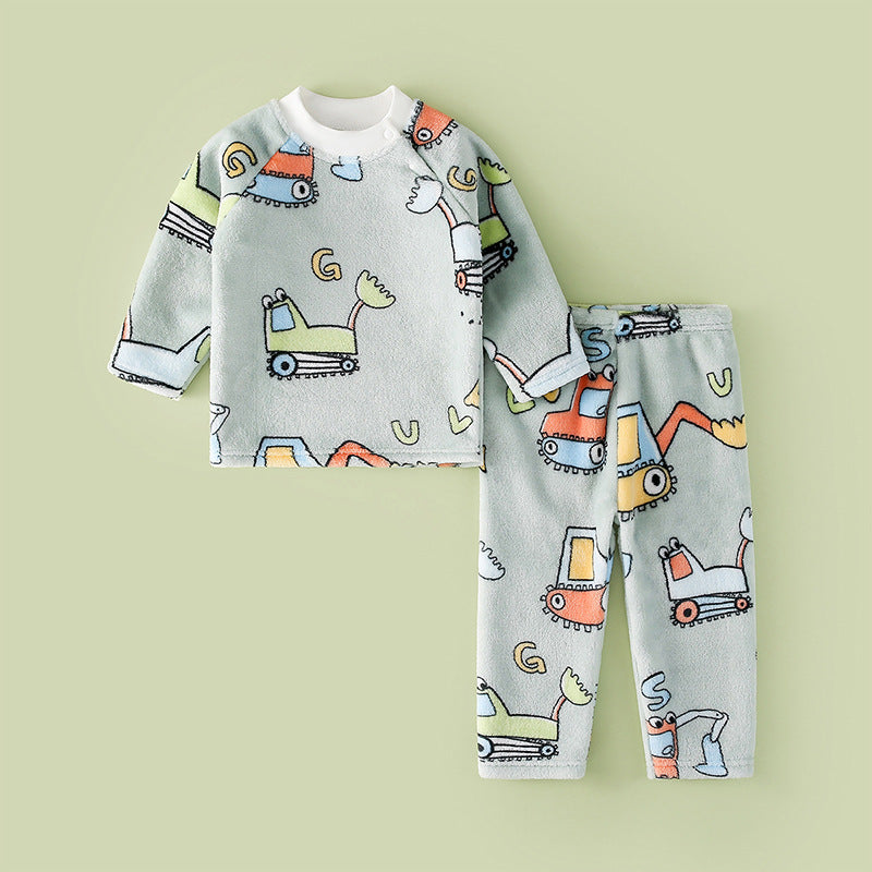 Children's Loungewear Thick Warm Cartoon