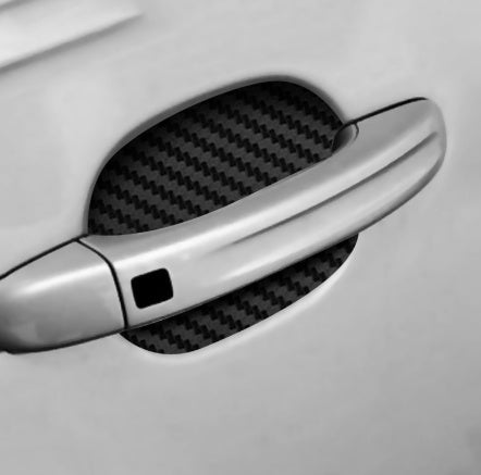 4pcs Carbon Fiber Car Door Handle Stickers – Scratch-Resistant