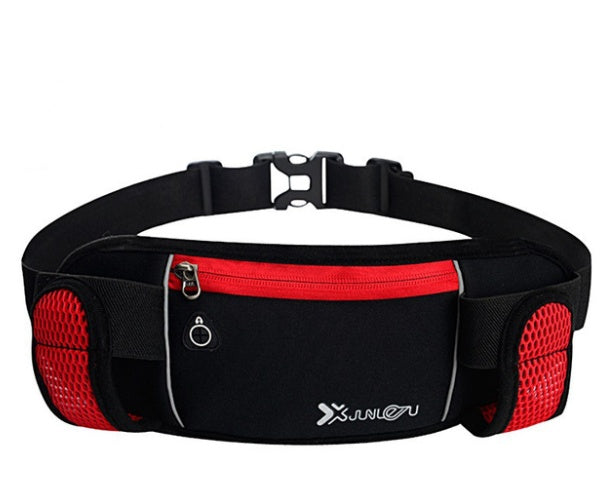 Fitness Running Belt Bag – Waterproof Waist Pack with Bottle Holders