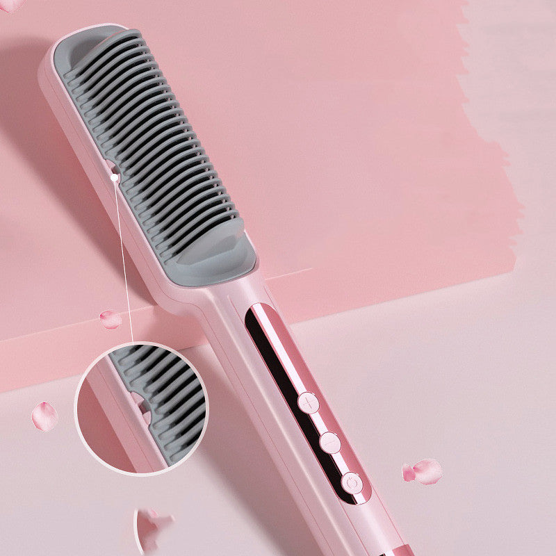 2-in-1 Hair Straightener & Curler – Tourmaline Ceramic, 10 Temp Settings