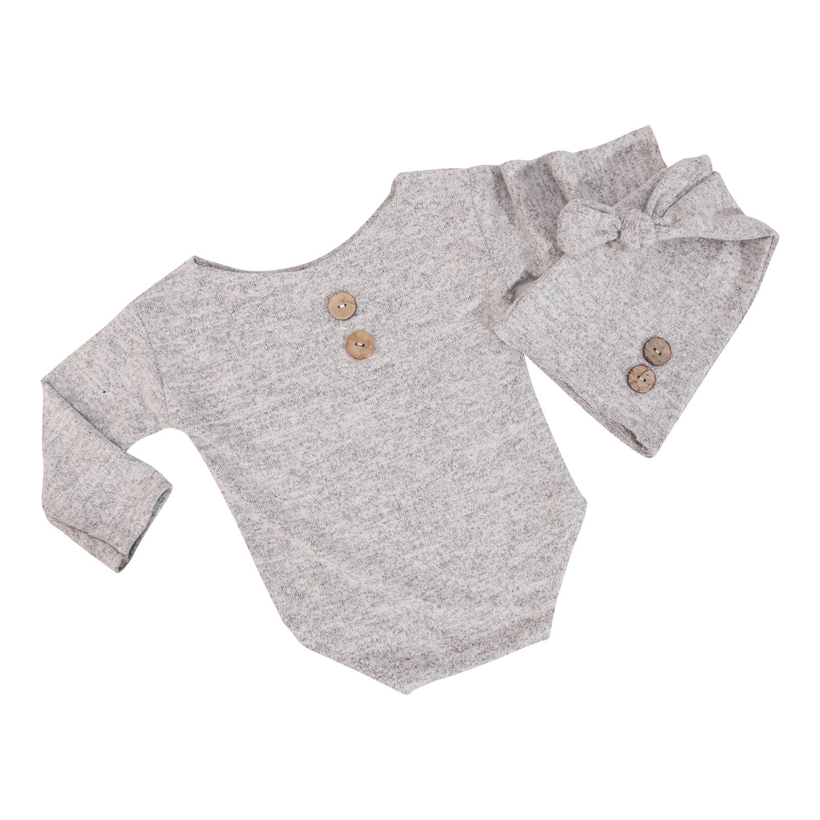 Baby Photo Clothes Props Button Hat Two Sets