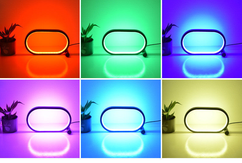 USB Plug-In Oval Acrylic Lamp – Touch Control Dimmable Modern Bedside & Desk LED Night Lamp