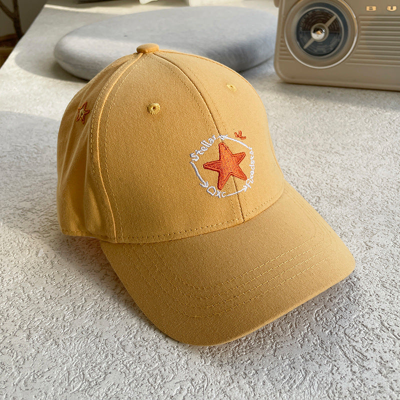 Show White Men's Simple Embroidered Shade Student Baseball