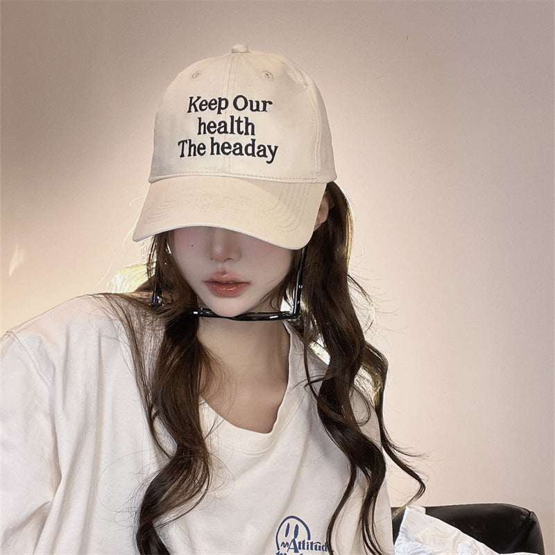 Women's Simple Fashion Personality English Letters Peaked Cap