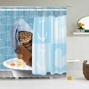 Bathroom Shower Curtain – Waterproof and Mildew-Proof Polyester Curtain with Animal Print Series