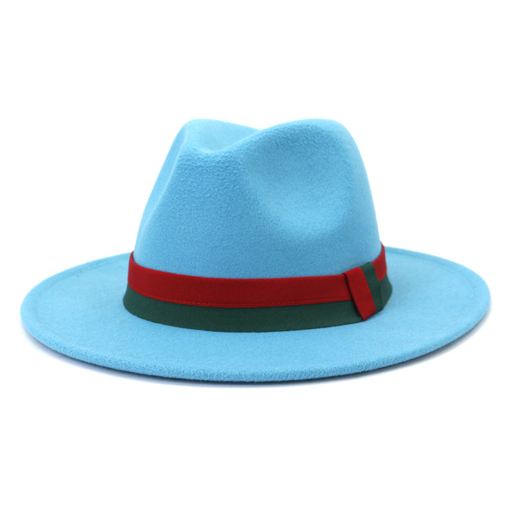 Big Brim British Style Woolen Jazz Top Hat