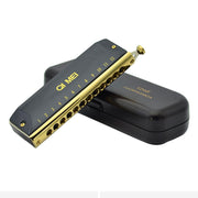 Premium Copper-Covered 12-Hole Chromatic Harmonica