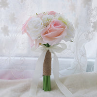 Pink white rose