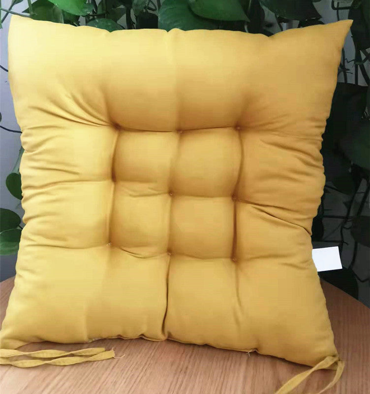 Brushed Thickened Solid Color Polyester Dining and Office Chair Cushion