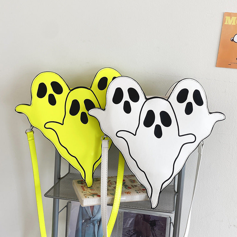 Halloween 3D Cartoon Ghost Bag – Cute Crossbody Shoulder Purse for Women and Girls