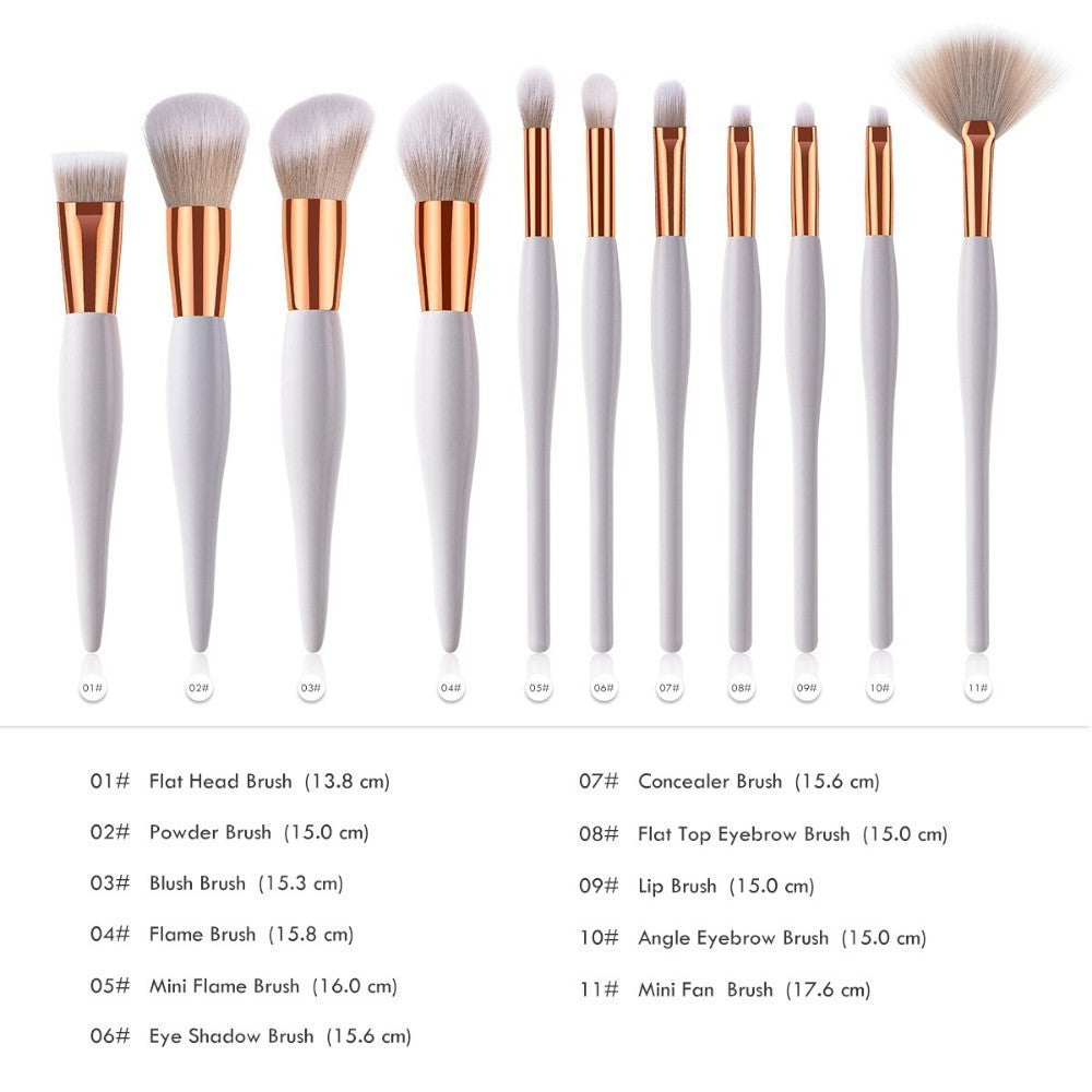 Makeup Brush Set – Single or 11-Piece Professional Beauty Tools