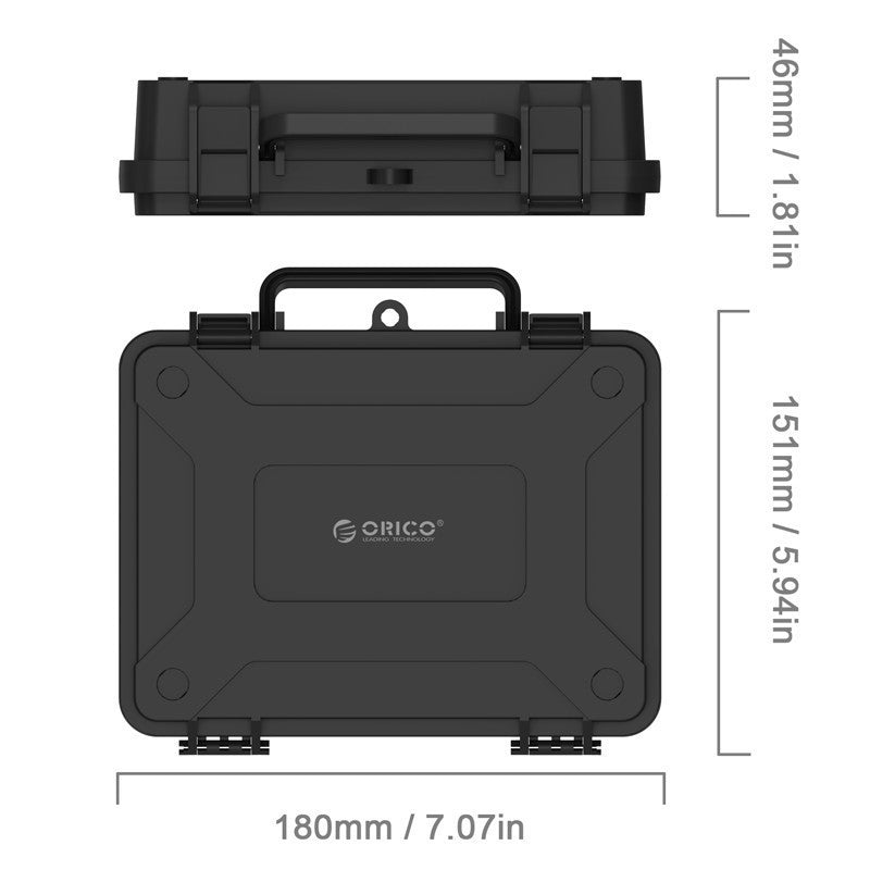 ORICO PHF Mobile Hard Disk Storage Box Sets 35-inch Mechanical Desktop Hard Disk Shockproof Hard Disk Protection Box Luggage