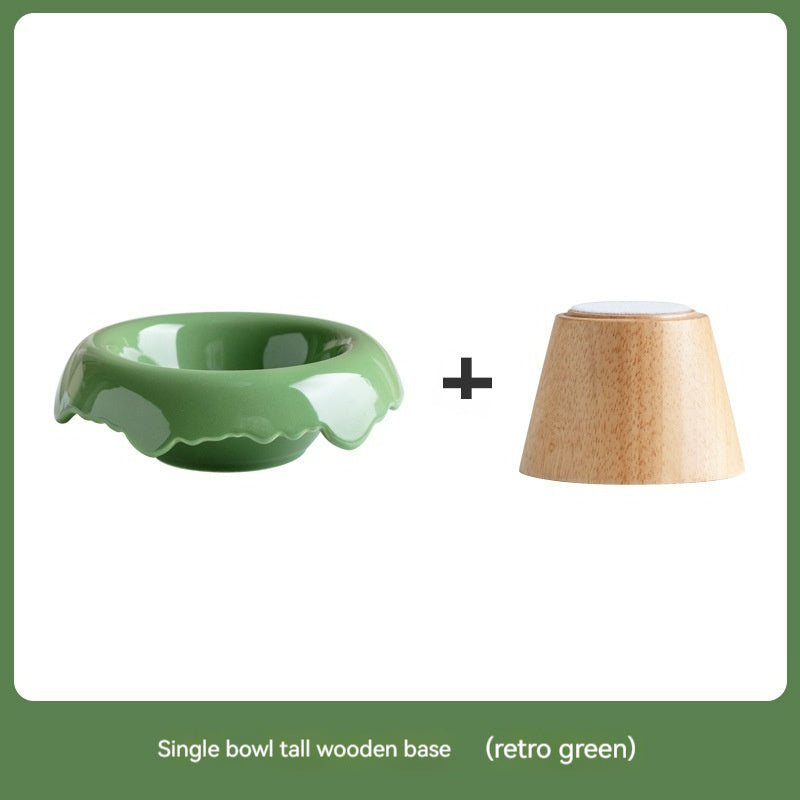 High Leg Ceramic Cat Food Bowl