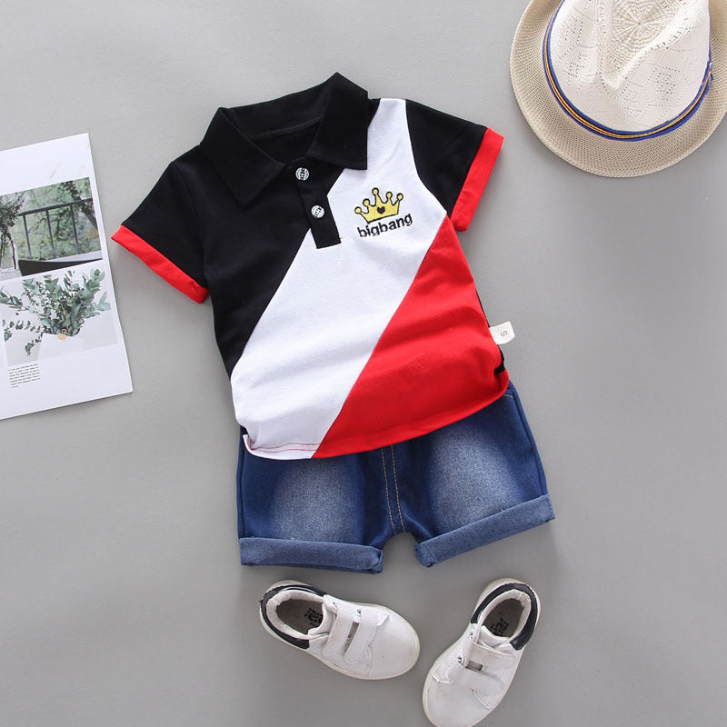 Two-Piece Short-Sleeve T-Shirt Set