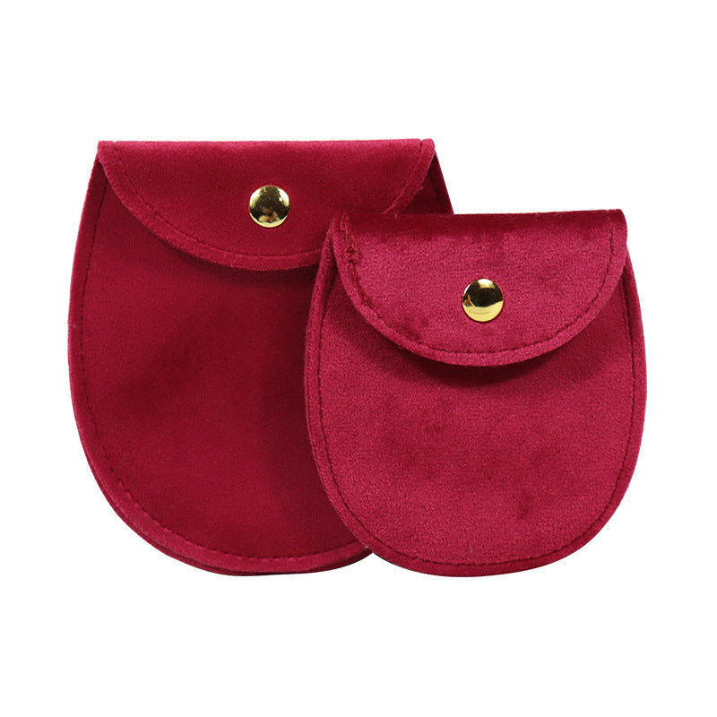 Oval Velvet Cloth Jewelry Storage Button Bag Jewelry Storage Bag
