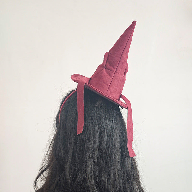 Halloween Day Party Photo Props Magic Witch Hat Headband
