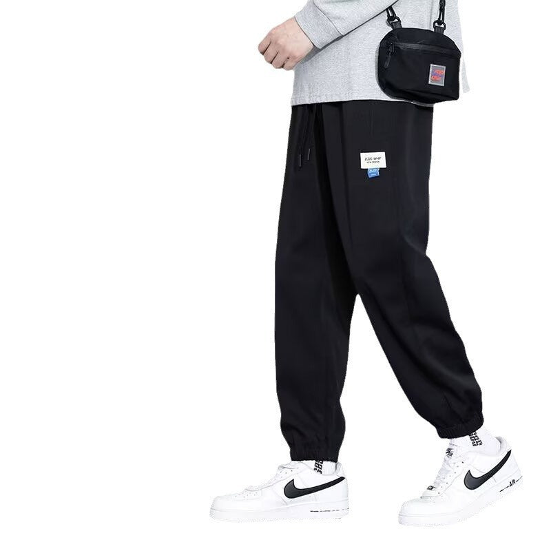 Men’s Draped Ice Silk Sports Pants – Quick-Dry Breathable Casual Trousers