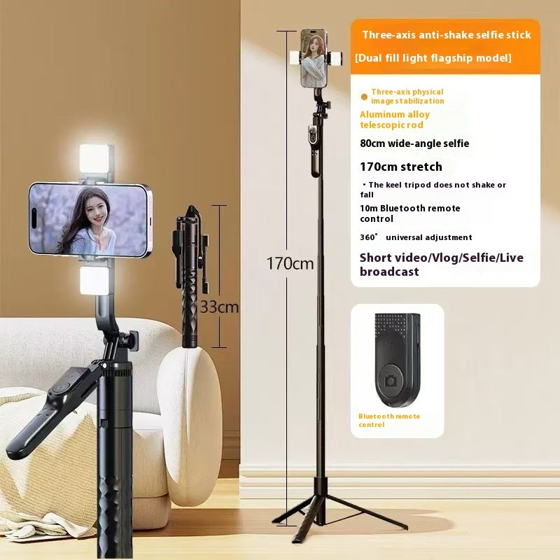 Mobile Phone Bluetooth Selfie Stick Stabilizer Floor Stand