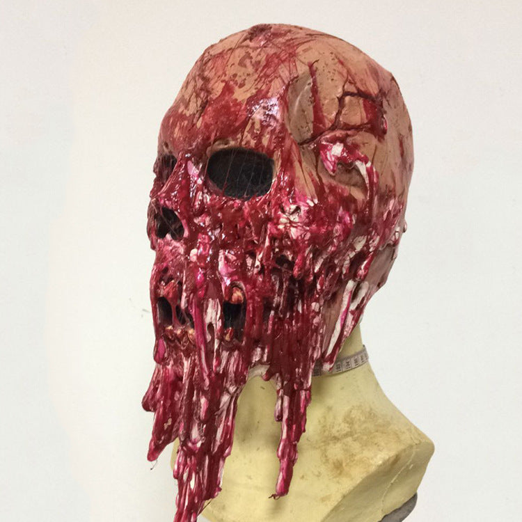 Halloween Horror Latex Mask – Scary Headgear for Cosplay and Haunted House Parties