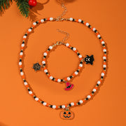 Halloween Ghost Pumpkin Necklace Horror Bracelet Necklace Jewelry