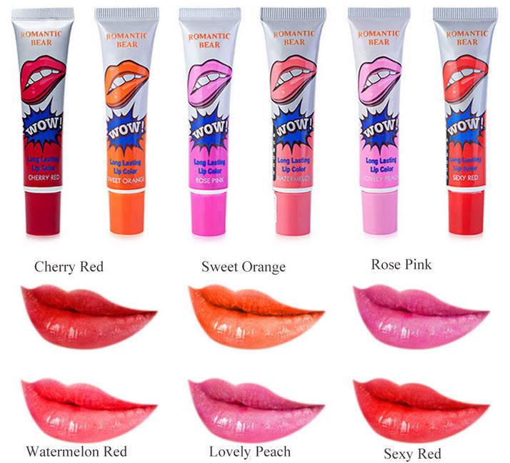 Gel Lip Peel Off Mask 6 Colors Waterproof Long Lasting