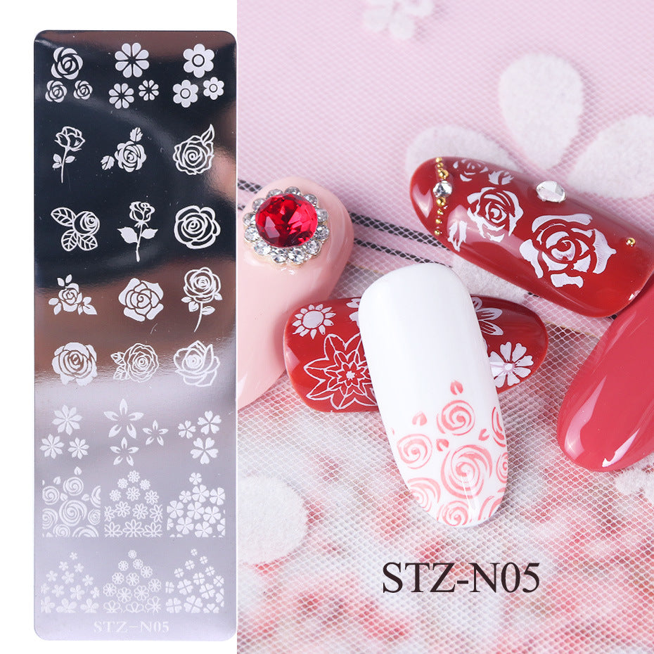 Nail Print Plate – Long Steel Stamping Template for Nail Art