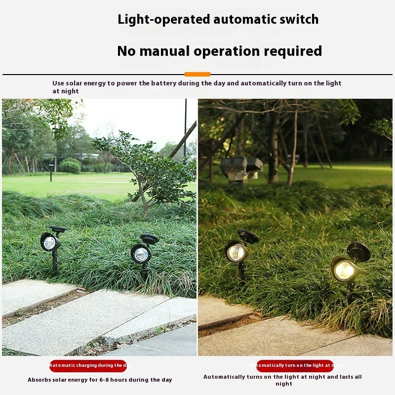 Solar Lawn Spotlights 4LED – Outdoor Waterproof Landscape Decorative Lamp for Courtyard & Garden